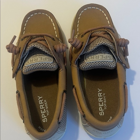 Sperry Kids Tan Moccasins - Picture 3 of 5